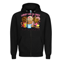 Black christmas calories no cuentan Zipper Hoodie - MaliasSmallBusiness