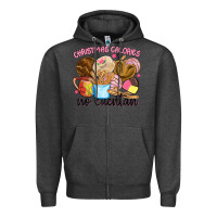 Charcoal Heather christmas calories no cuentan Zipper Hoodie - MaliasSmallBusiness