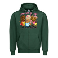 Sports Green christmas calories no cuentan Zipper Hoodie - MaliasSmallBusiness