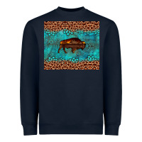 Navy bison leopard gemstone Heavyweight Sweatshirt - Artiststas