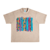 French Oak gemstone and pink leopard brushstrok Urban Heavy Tee - AdoDesignShop