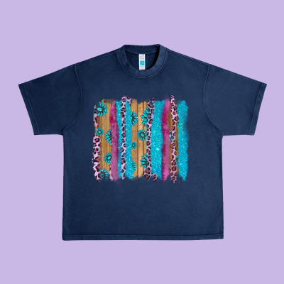 Gemstone And Pink Leopard Brushstrok Urban Heavy Tee Designed By Adodesignshop