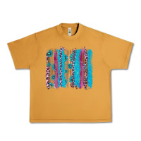 Peanut Butter gemstone and pink leopard brushstrok Urban Heavy Tee - AdoDesignShop