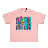 Salmon gemstone and pink leopard brushstrok Urban Heavy Tee - AdoDesignShop