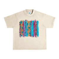 Sandshell gemstone and pink leopard brushstrok Urban Heavy Tee - AdoDesignShop
