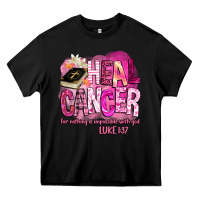 Black heal cancer for nothing is impossible with god Heavy Core Tee - BarkalooDesign