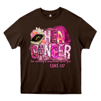Chocolate Brown heal cancer for nothing is impossible with god Heavy Core Tee - BarkalooDesign
