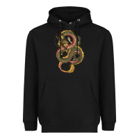 Black green and yellow dragon Heavyweight Hoodie - RanaPortraitStore