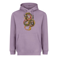 Lavender green and yellow dragon Heavyweight Hoodie - RanaPortraitStore