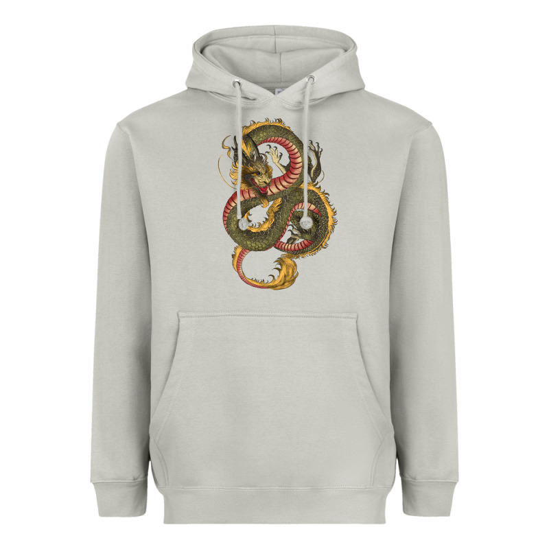 Green And Yellow Dragon Heavyweight Hoodie by RanaPortraitStore | Teevron