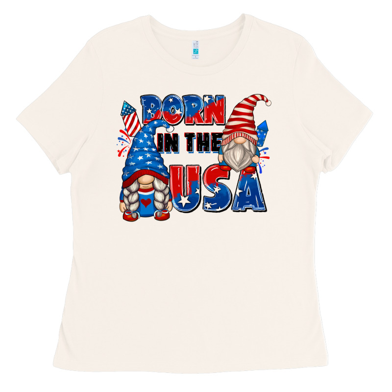 Born In The Usa Ladies Tee by Zillion Design Studio | Teevron