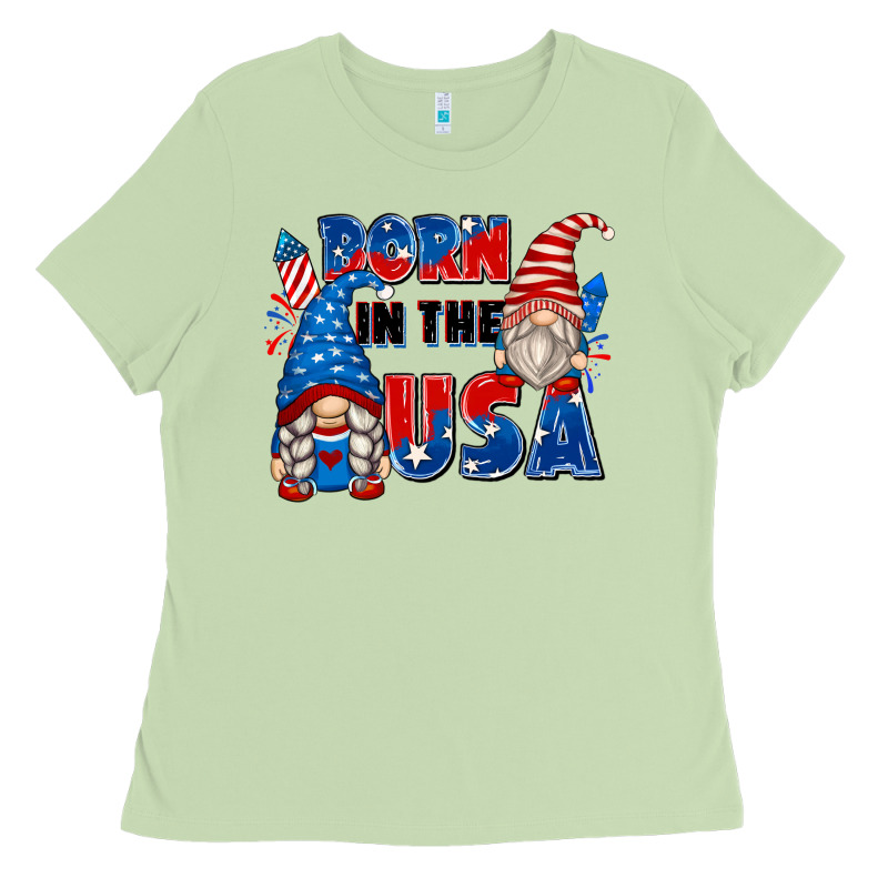 Born In The Usa Ladies Tee by Zillion Design Studio | Teevron