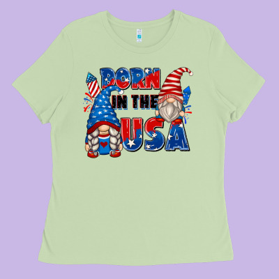 Born In The Usa Ladies Tee Designed By Zillion Design Studio