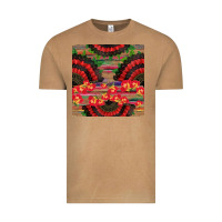 Vintage Camel spanish hand fan seamless pattern Vintage Tee - BundleAndBundleShop