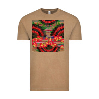 Vintage Coffee spanish hand fan seamless pattern Vintage Tee - BundleAndBundleShop