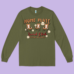 Glitter Baseball Long Sleeve Tee Designed By Maliassmallbusiness