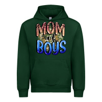 Forest Green Mom of Boys Mother's Day Urban Hoodie - CowGirlArtShop