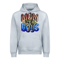 Heather Grey Mom of Boys Mother's Day Urban Hoodie - CowGirlArtShop
