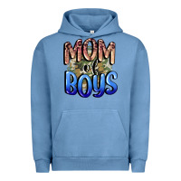 Pigment Pebble Blue Mom of Boys Mother's Day Urban Hoodie - CowGirlArtShop