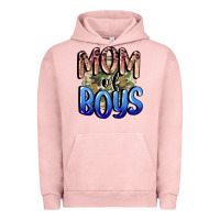 Pigment Salmon Mom of Boys Mother's Day Urban Hoodie - CowGirlArtShop