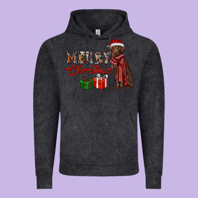 Merry Christmas Labrador Retriever Vintage Hoodie Designed By Ranaportraitstore