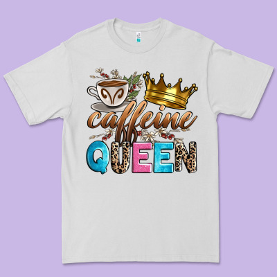 Caffeine Queen Premium Tee Designed By Zillion Design Studio