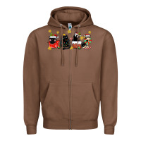 Chestnut christmas cats Zipper Hoodie - MaliasSmallBusiness