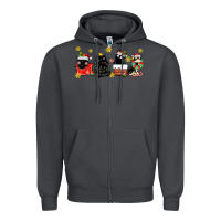 Smoke christmas cats Zipper Hoodie - MaliasSmallBusiness