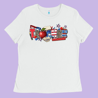 American Teacher Ladies Tee Designed By Zillion Design Studio