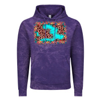 Cloud Purple easter Leopard turquoise background Vintage Hoodie - JahusDesignShop