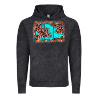 Vintage Black easter Leopard turquoise background Vintage Hoodie - JahusDesignShop