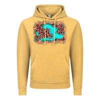 Easter Leopard Turquoise Background Vintage Hoodie | Teevron