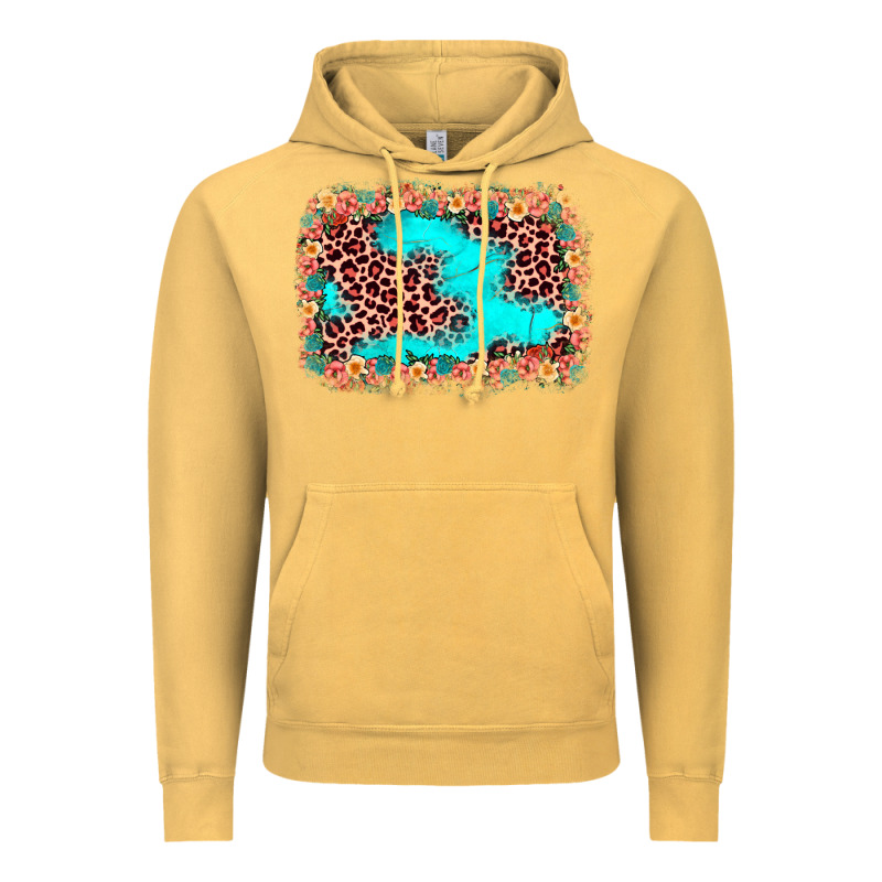 Easter Leopard Turquoise Background Vintage Hoodie by JahusDesignShop | Teevron