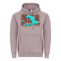 Vintage Zinc easter Leopard turquoise background Vintage Hoodie - JahusDesignShop