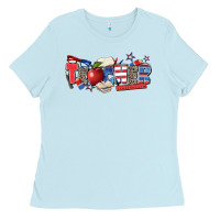Baby Blue American teacher Ladies Tee - Zillion Design Studio