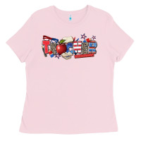 Bubblegum Pink American teacher Ladies Tee - Zillion Design Studio