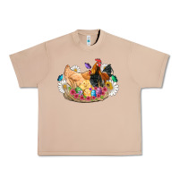Burro easter coop animals farm chicken chiks rooster flowers butterfly Urban Heavy Tee - Artiststas