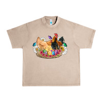 French Oak easter coop animals farm chicken chiks rooster flowers butterfly Urban Heavy Tee - Artiststas