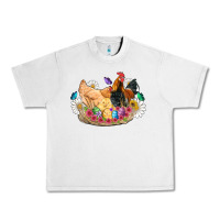 Lunar Rock easter coop animals farm chicken chiks rooster flowers butterfly Urban Heavy Tee - Artiststas