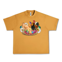 Peanut Butter easter coop animals farm chicken chiks rooster flowers butterfly Urban Heavy Tee - Artiststas