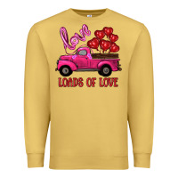 Antique Gold valentine's day loads of love turck with balloons Premium Sweatshirt - RanaPortraitStore