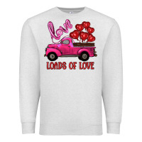 Oatmeal Heather valentine's day loads of love turck with balloons Premium Sweatshirt - RanaPortraitStore