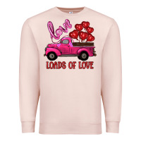 Pale Pink valentine's day loads of love turck with balloons Premium Sweatshirt - RanaPortraitStore
