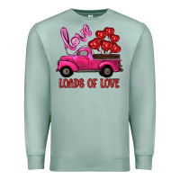 Seafoam valentine's day loads of love turck with balloons Premium Sweatshirt - RanaPortraitStore