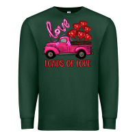 Sports Green valentine's day loads of love turck with balloons Premium Sweatshirt - RanaPortraitStore