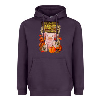 Plum halloween party pig Heavyweight Hoodie - RanaPortraitStore
