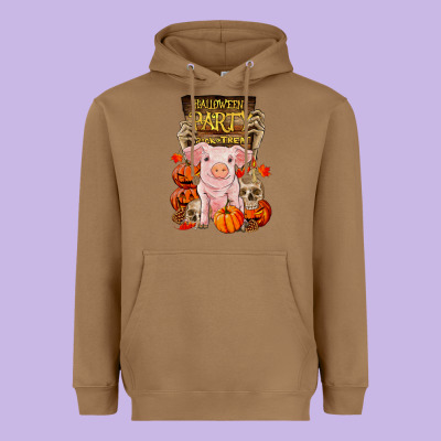 Halloween Party Pig Heavyweight Hoodie Designed By Ranaportraitstore