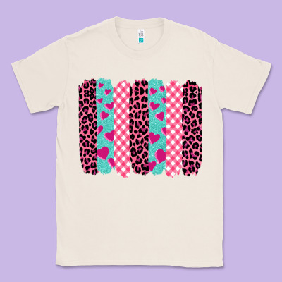 Valentine's Day Brushstrokes Classic Tee Designed By Barkaloodesign