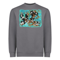 Storm turquoise cowhide leopard background Heavyweight Sweatshirt - AdoDesignShop