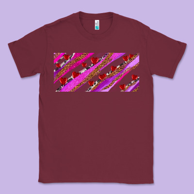 Leopar And Cowhide With Heart Candies Classic Tee Designed By Adodesignshop